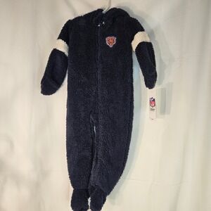 NFL Chicago‎ Bears Footed Pajamas Fleece Sleeper Jumpsuit Outfit